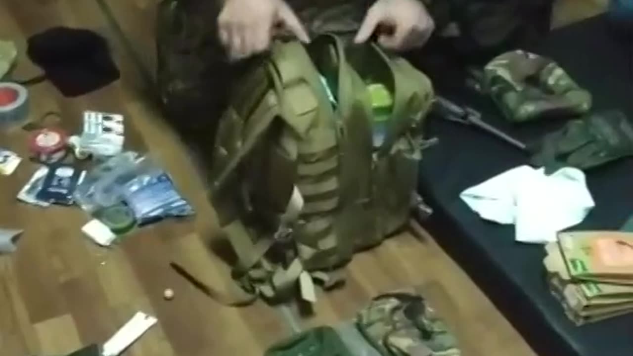 Ukrianian troops inside civilian building/school