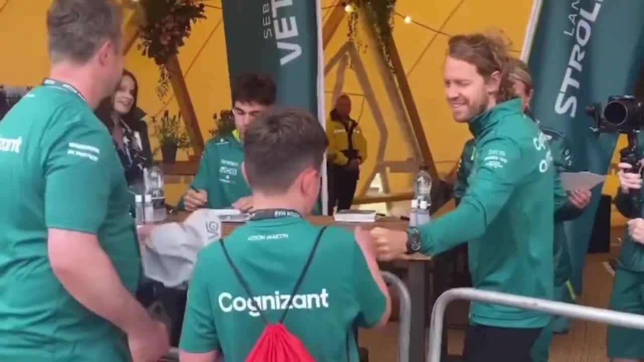 Sebastian Vettel being a complete gentleman in Silverstone British GP