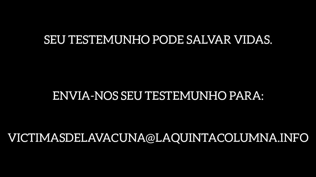 Vídeo testemunho depois da inoculação da "vacina" da covid.