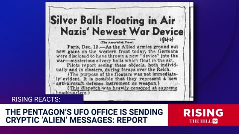 CRYPTIC 'ALIEN' MESSAGES?! Pentagon's UFO Office Is Sending Coded Messages: Marik Von Rennenkampff