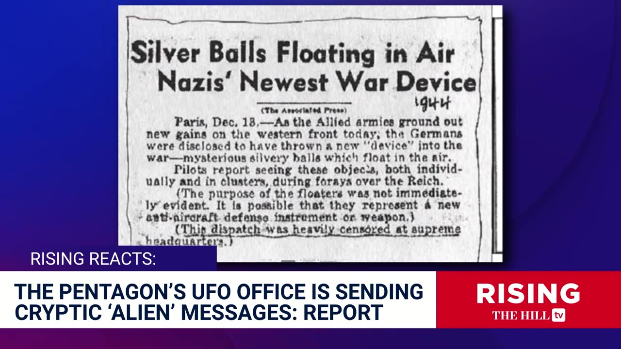 CRYPTIC 'ALIEN' MESSAGES?! Pentagon's UFO Office Is Sending Coded Messages: Marik Von Rennenkampff