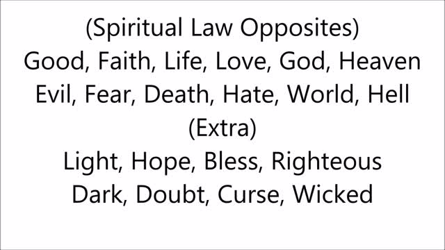 Spiritual Law Opposites - RGW Teaching with Music