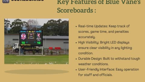 Advanced Football Scoreboards in Australia by Blue Vane