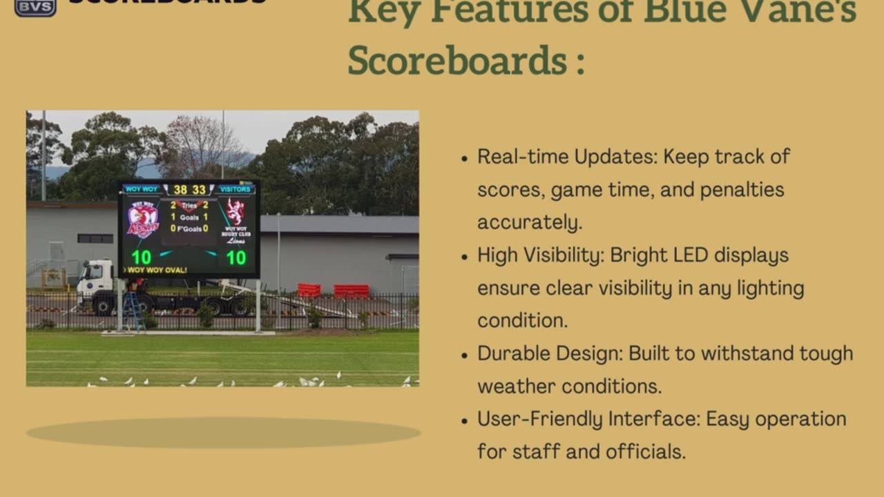 Advanced Football Scoreboards in Australia by Blue Vane