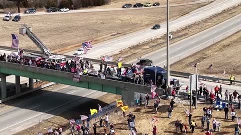 People's Convoy Springfield Missouri on the way to Washington DC.