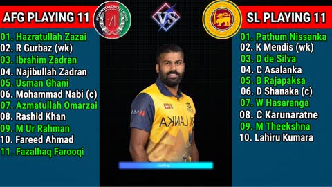 Afghanistan vs Sri Lanka Playing 11 Comparison T20 World Cup 2022 AFG vs SL 32nd Match Playing 11