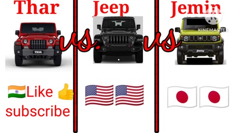 Thar vs jeep vs jimini Comparison