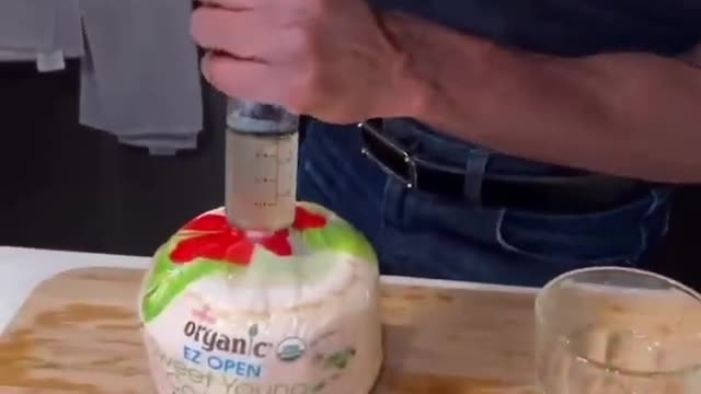 HOW HAWAIIN GIRLS DRINK COCONUT WATER!! #shorts
