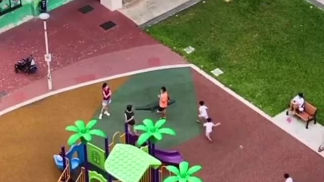 Kids spotted playing"Red Light, Green Light' atSembawang playground