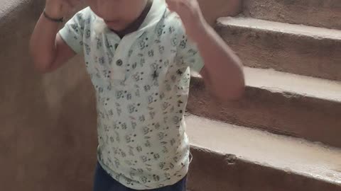 Funny kids playing