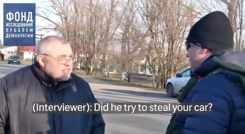Ukrainian soldier tried to steal his car to escape as a refugee