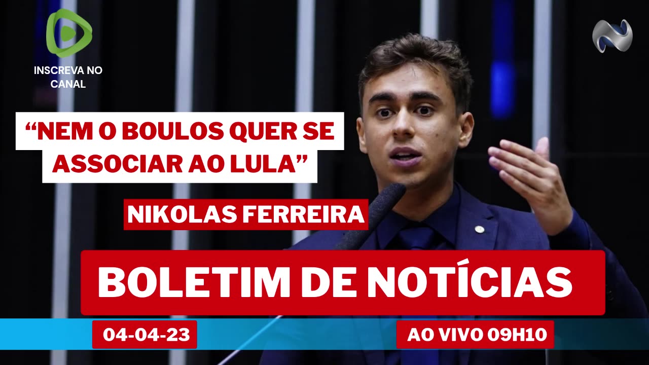 “NEM O BOULOS QUER SE ASSOCIAR AO LULA”, DIZ NIKOLAS FERREIRA