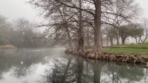 Ambient Fog River and Crow Nature Sounds for Spiritual Awakening, Clearing mind, and Brainstorming.