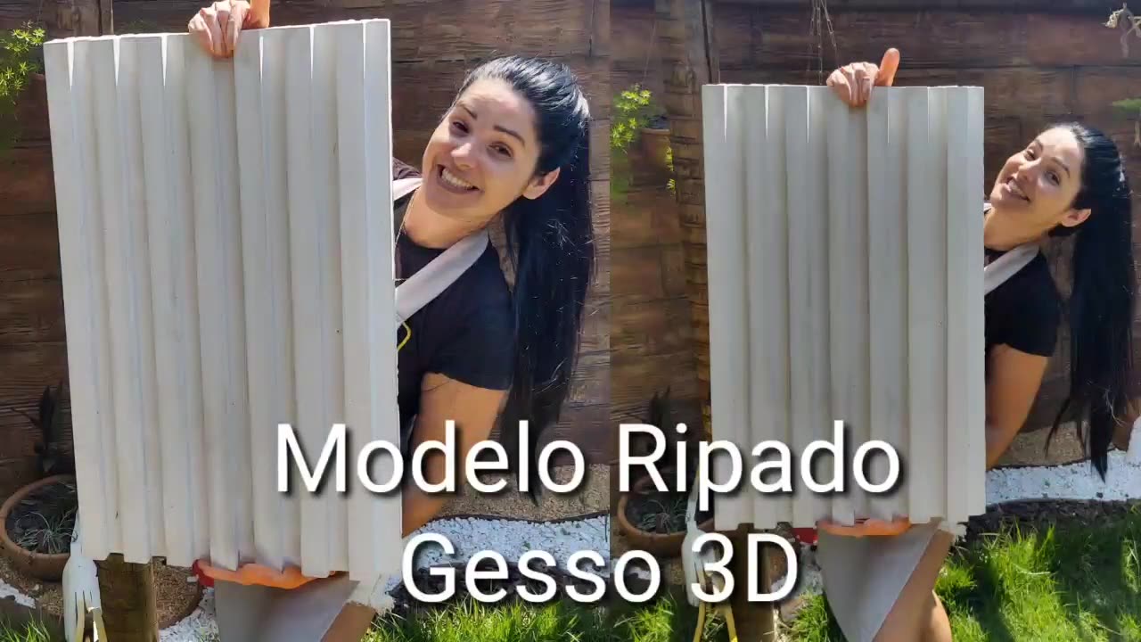 Sensação do momento gesso 3D ripado