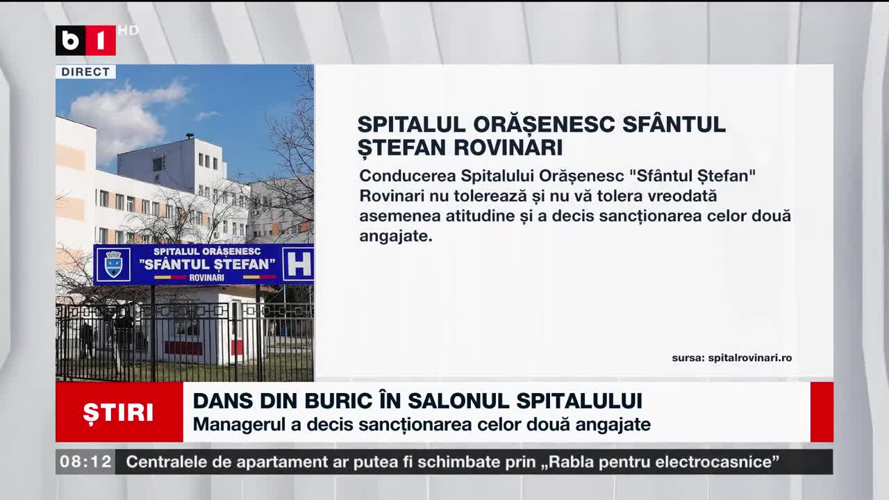 DANS DIN BURIC ÎN SALONUL SPITALULUI_Știri B1_20 nov 2022