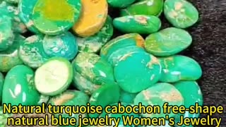 20250204-01 Natural turquoise cabochon free-shape natural blue jewelry Women's Jewelry Romantic