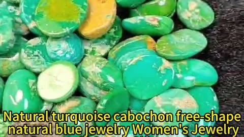 20250204-01 Natural turquoise cabochon free-shape natural blue jewelry Women's Jewelry Romantic