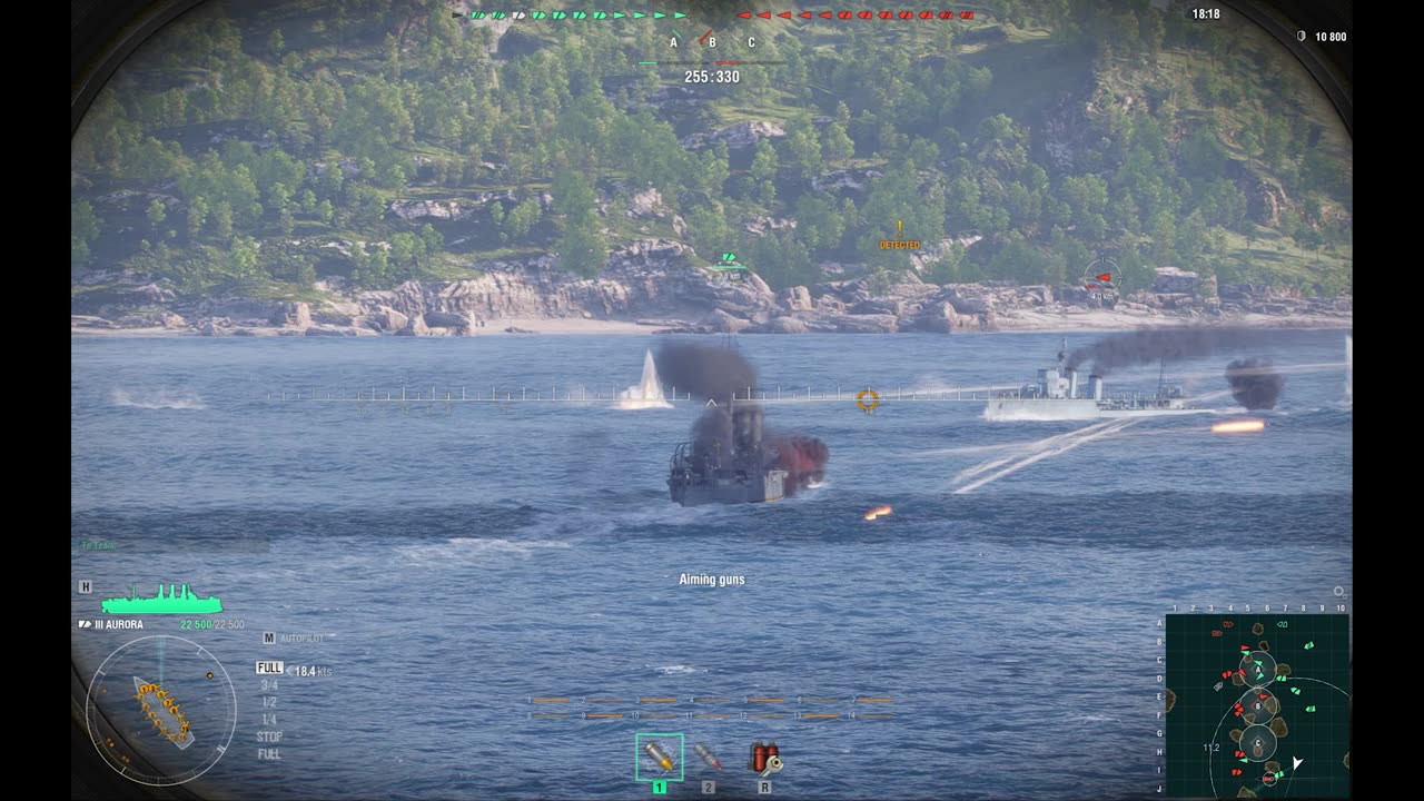 World Of Warship Island Battle Defeat 2k Resolution High FPS