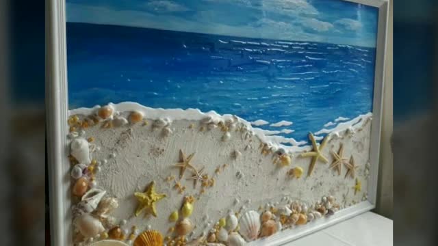 Beautiful Sea Shell craft wall decoration ideas