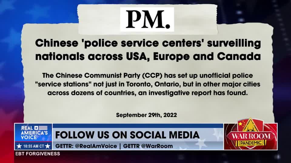 TPM's Libby Emmons joins Steve Bannon to talk about Chinese "police service centers" surveilling nationals across USA, Europe and Canada