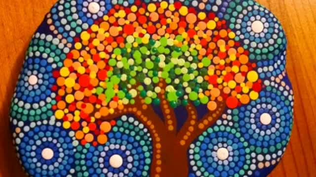 Latest creative dot painting ideas rocks and stones ideas