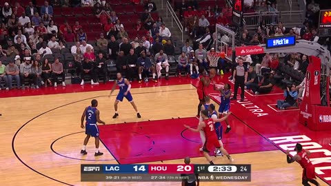 Sengun Follows Up Career High with Reverse Layup! Rockets vs. Clippers