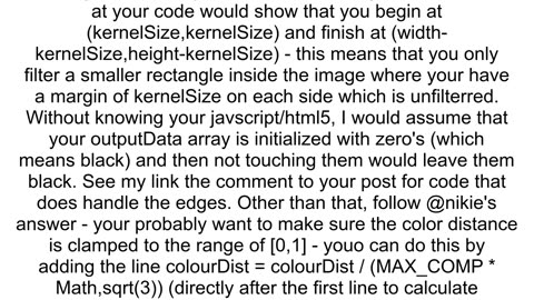 Bilateral filter algorithm