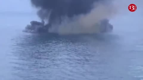 Another footage of Ukrainian drones attacking Russian ship in the Black Sea has been released