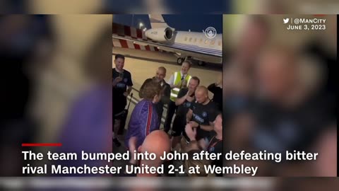 Celebration after winning of Manchestor city Match.