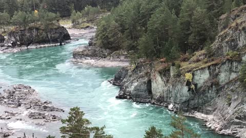 Russia. The Altai mountains in the spring. Chemal