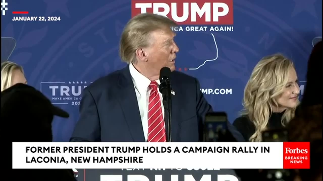 BREAKING:Trump Tears Into Biden At Campaign Rally In New Hampshire On Eve Of Primary.