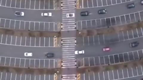 Drone Footage of Cars Waiting In Line For A Rona Test