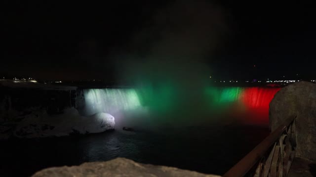 Niagara Falls Lit up for Bulgaria