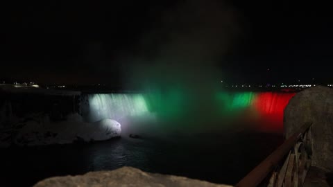 Niagara Falls Lit up for Bulgaria