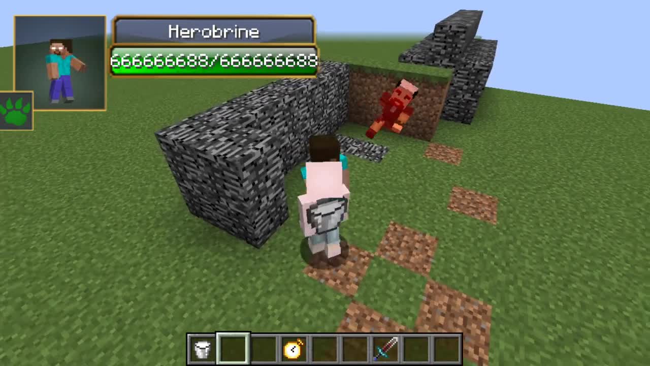 Herobrine vs Error422 all Сreepypasta mobs in minecraft part 74