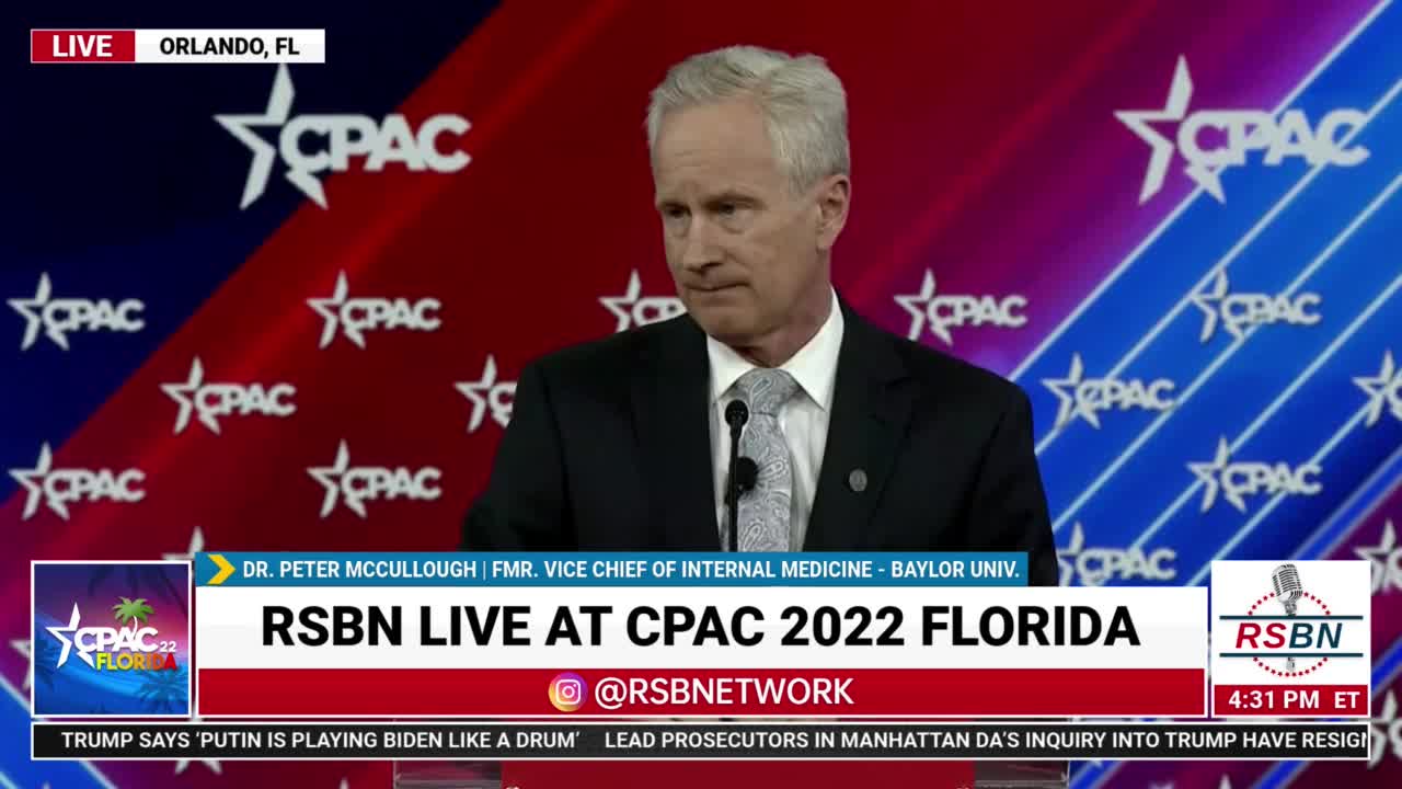 Dr. Peter McCullough At CPAC 2022 [Full Speech]
