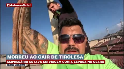 Morreu ao cair de tirolesa