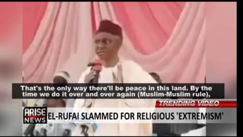 el-Rufai said they deceived Christians for Muslim Muslim Tickets