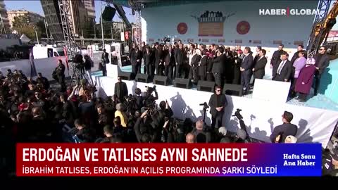 Erdoğan ve Tatlıses Aynı Sahnede! İbrahim Tatlıses, Erdoğan'ın Açılış Programında Şarkı Söyledi