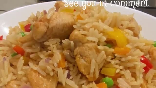 Peppers & Chicken Fried Rice, You Really need to Try this!