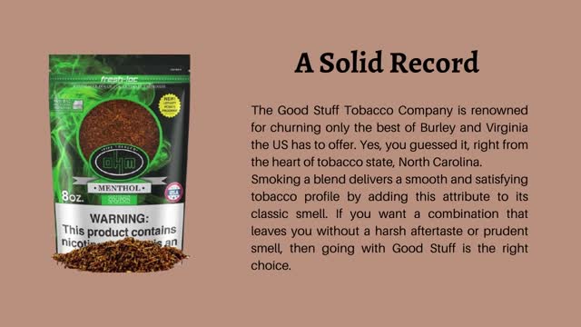 Highlighting Good Stuff Tobacco's Success