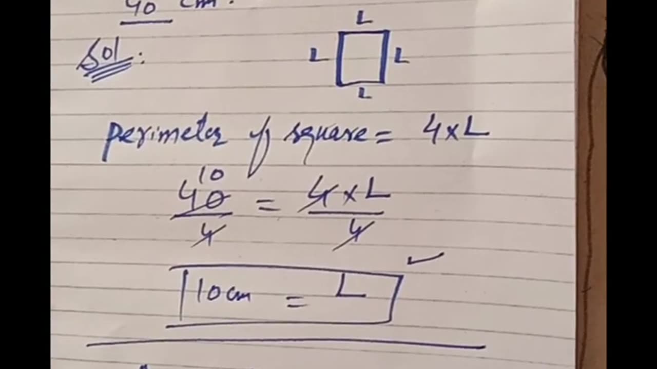 Find the length of square