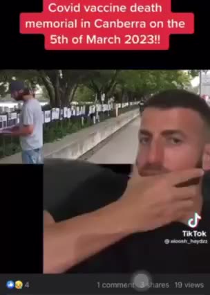 Covid Vaccine death memorial in Canberra on the 5th of March 2023?!