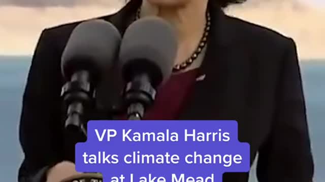 VP Kamala Harristalks climate change OF TH at Lake Mead