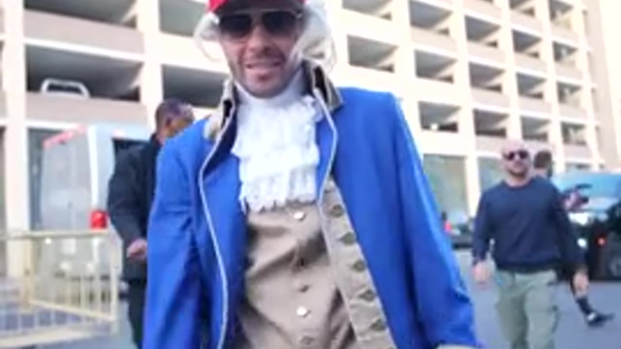 UFC Champ Dressed As MAGA Founding Father!...