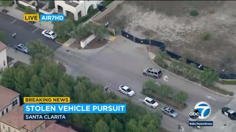 Wild, aggressive chase involving 3 reported grand theft auto suspects ends in Santa Clarita | ABC7