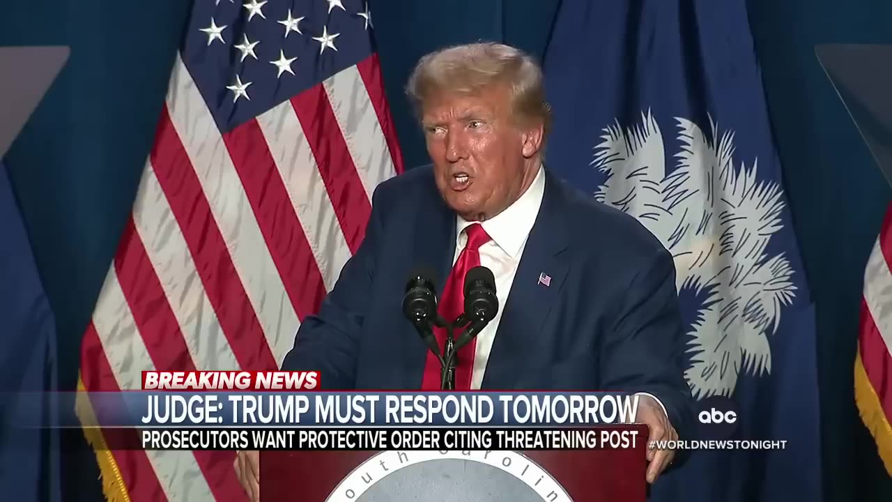 Breaking news Judge: Donald Trump must respond to request for protective order by Monday 📰🗞️