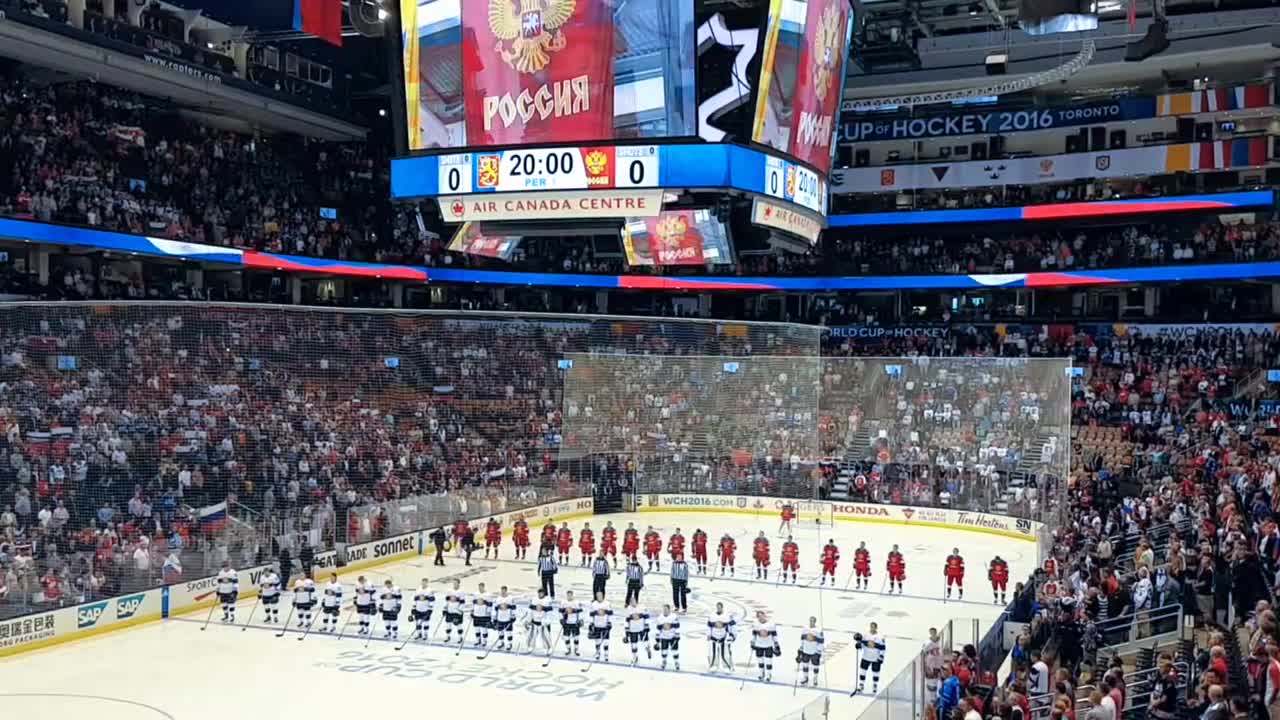 Гимн России | Russian National Anthem | World Cup of Hockey 2016 | Toronto, Ontario, Canada