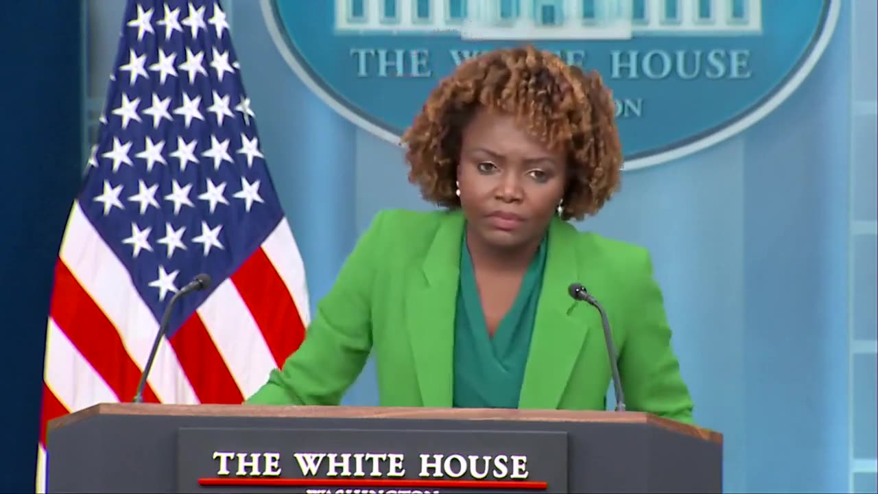 Watch Karine Jean-Pierre's reaction when asked about "direct payments" to Biden