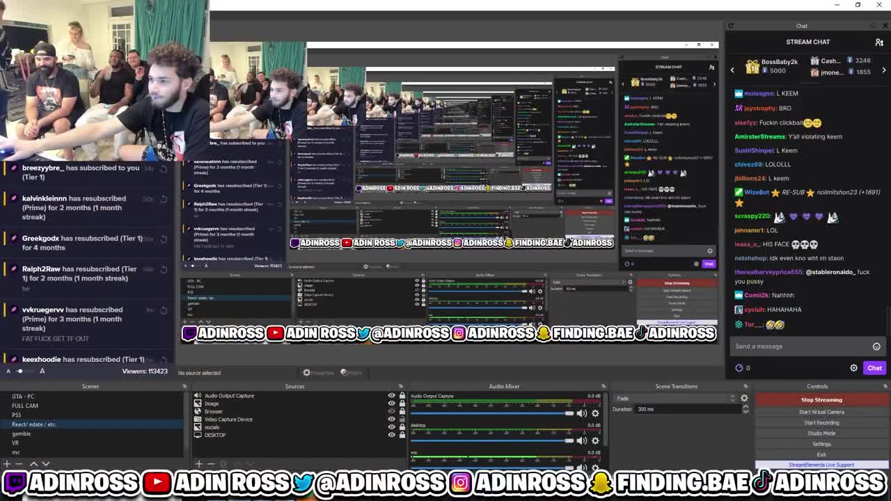 adin ross lie detector ishowspeed